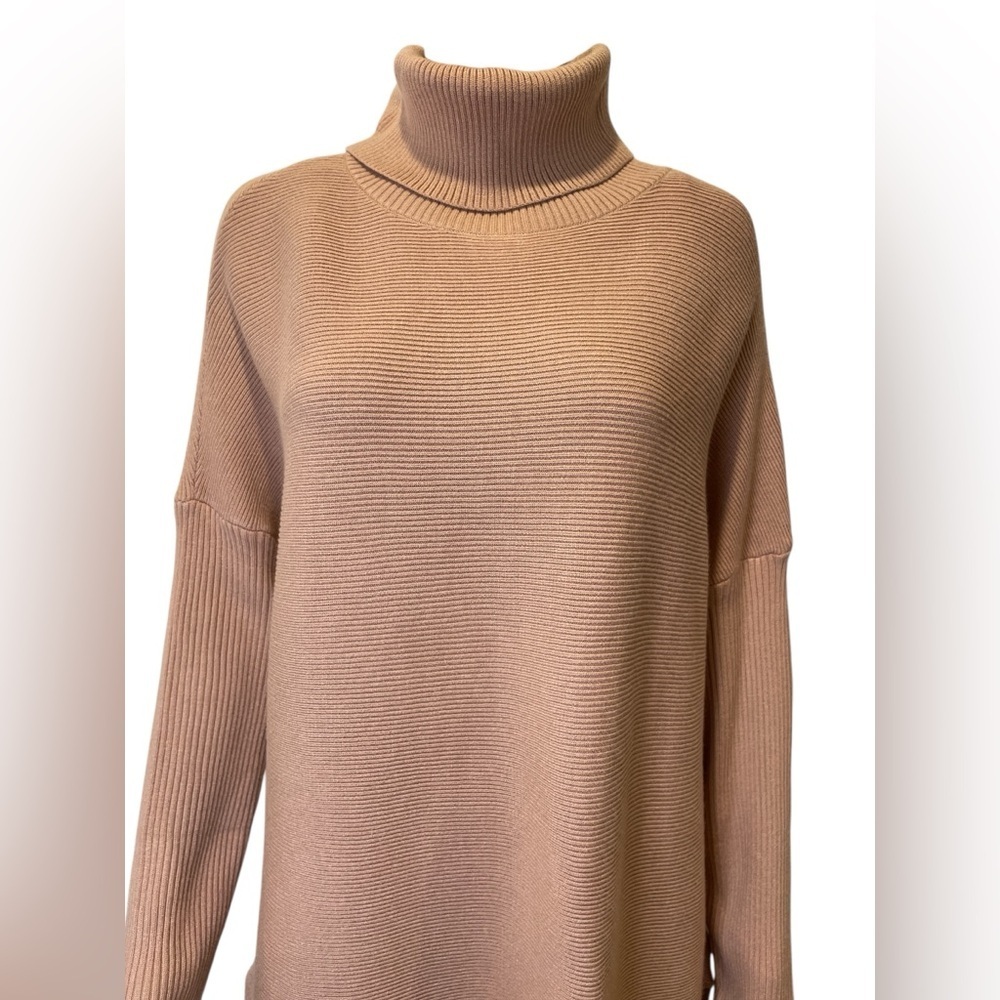 Lillusory Women's Ribbed Knit Sweater - Tan size L - Picture 2 of 4